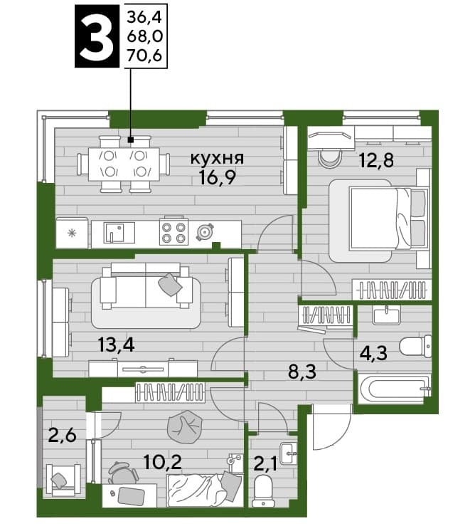 DOGMA PARK Краснодар — планировка 3