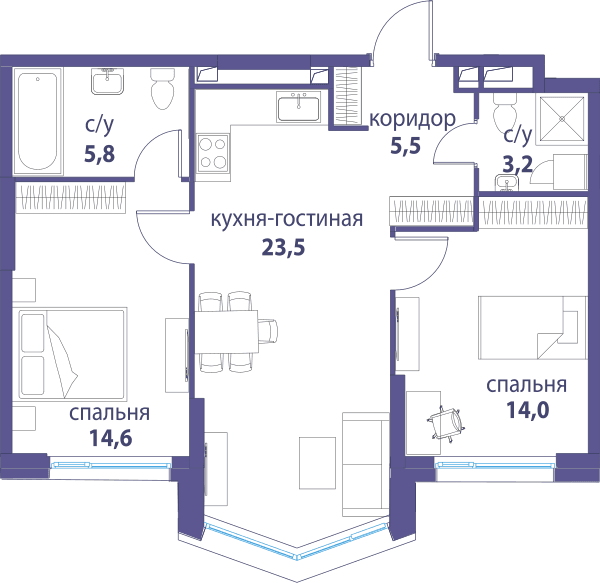Символ, Вдохновение Москва — планировка 2