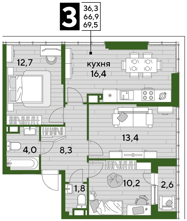 DOGMA PARK Краснодар — планировка 3