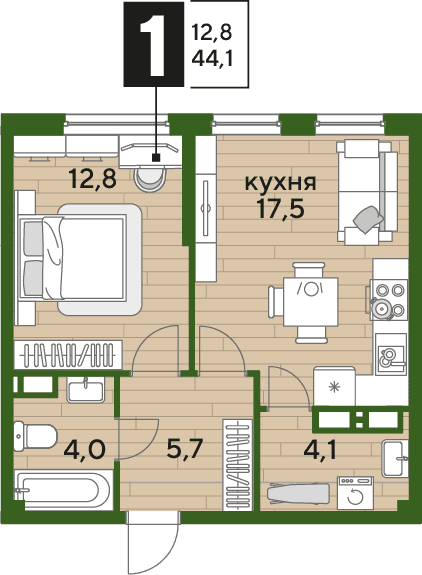 DOGMA PARK Краснодар — планировка 1