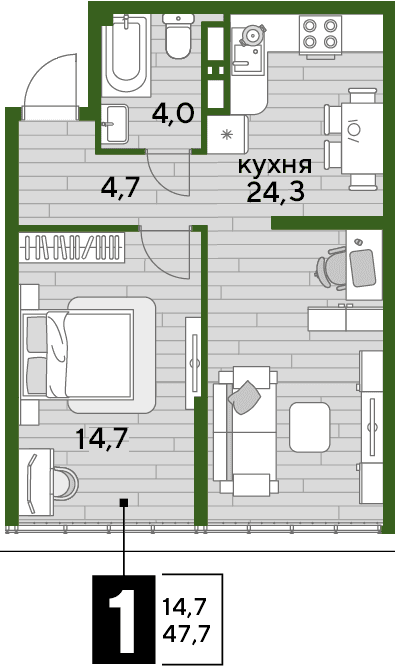 DOGMA PARK Краснодар — планировка 1
