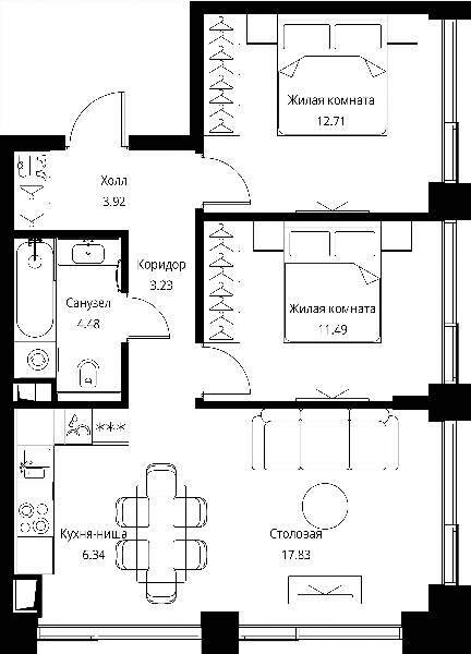 City Bay Москва — планировка 3