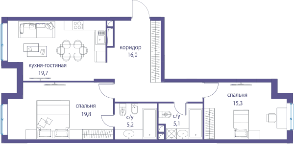 Остров, Остров.4 Москва — планировка 2