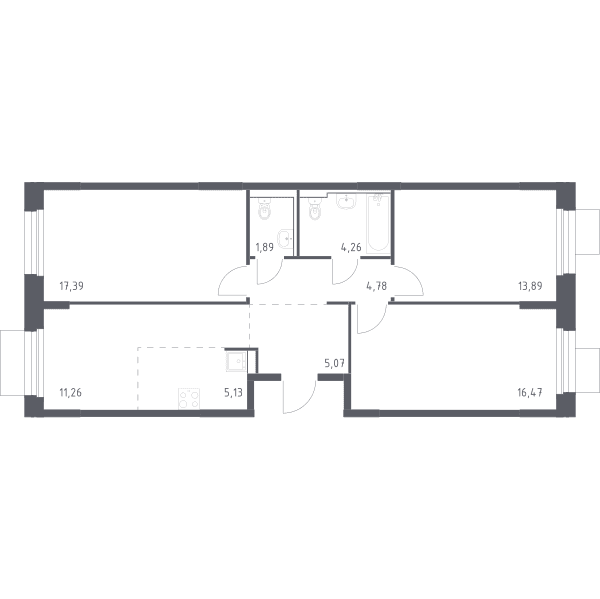 Мытищи Парк Москва — планировка 3