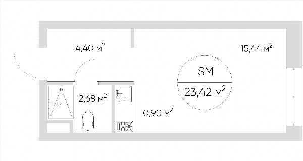 Nice loft Москва — планировка Студия