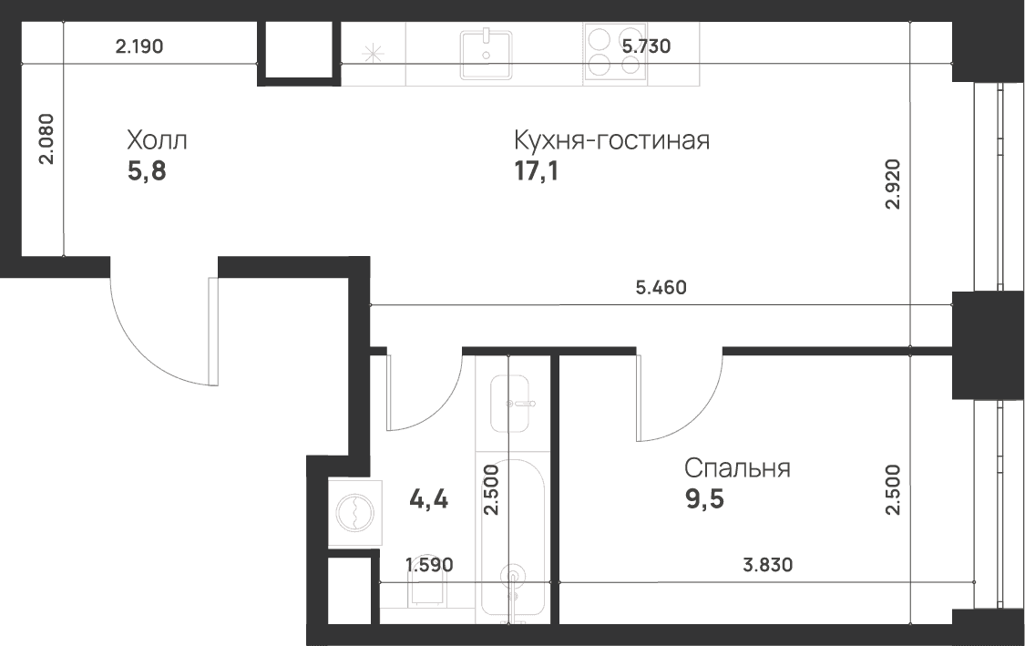 Voice Towers Москва — планировка 1