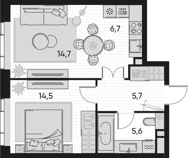Pride-home Москва — планировка 2