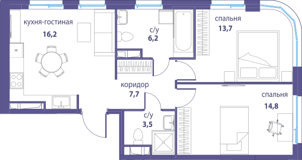 Символ, Независимость Москва — планировка 2