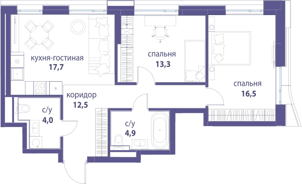 Символ, Вдохновение Москва — планировка 2