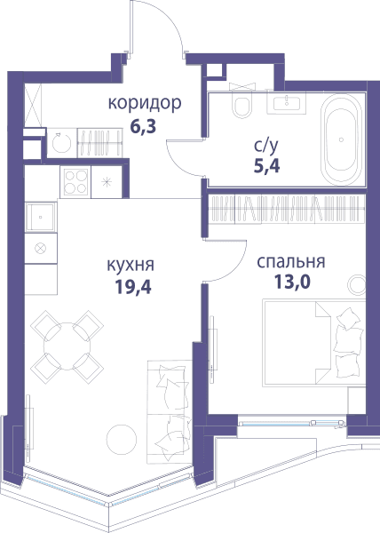 Символ, Вдохновение Москва — планировка 1