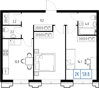 Skolkovo ONE Москва — планировка 2