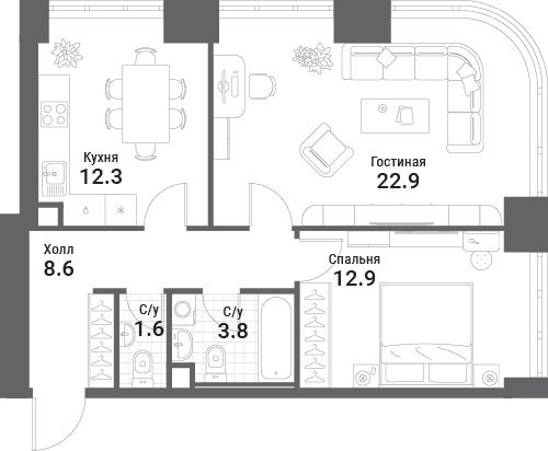 Nagatino i-Land Москва — планировка 2