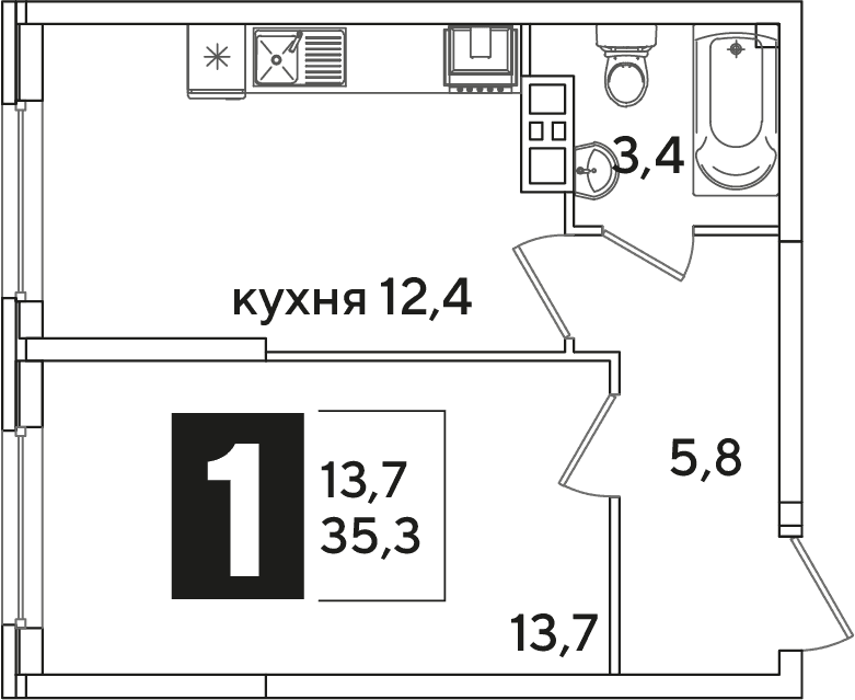 Самолёт Краснодар — планировка 1