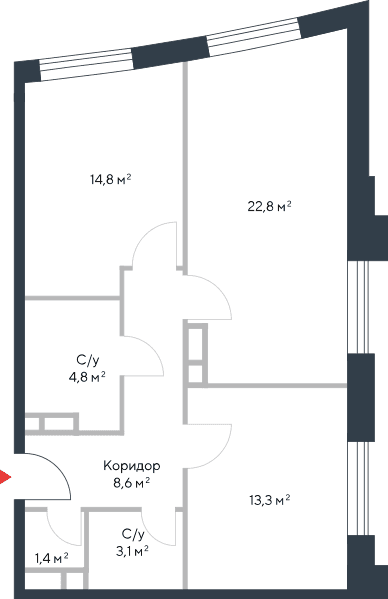 Riverpark Москва — планировка 3