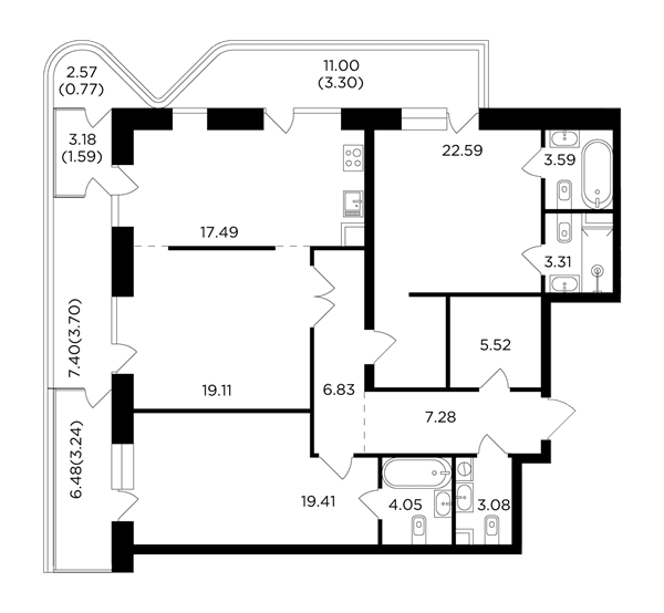 FORIVER Москва — планировка 3