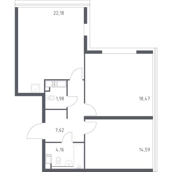 Октябрьская 98 Москва — планировка 2