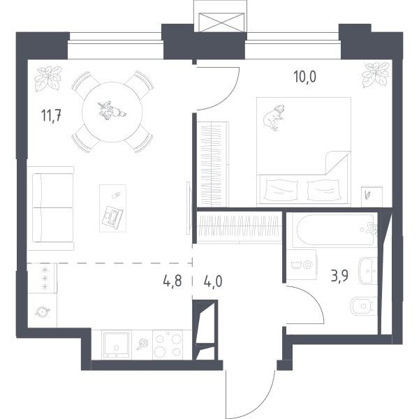 Верейская 41 Москва — планировка 1