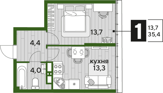 DOGMA PARK Краснодар — планировка 1