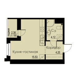 iD Murino II Санкт-Петербург — планировка Студия