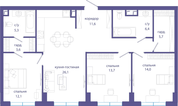 Событие, Событие 4 Москва — планировка 3