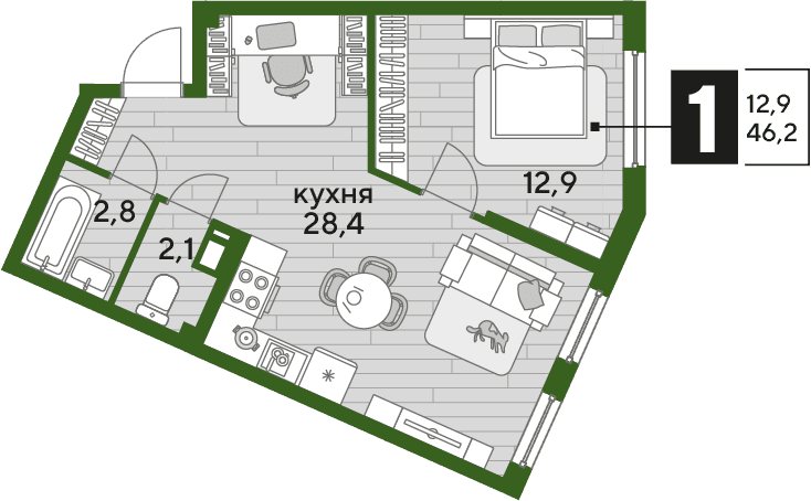 DOGMA PARK Краснодар — планировка 1