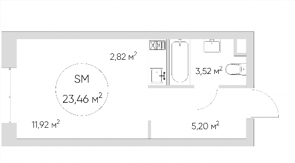 Nice loft Москва — планировка Студия