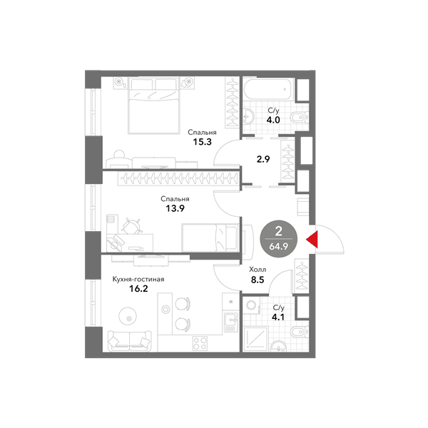 Voxhall Москва — планировка 2