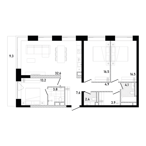 REPUBLIC Москва — планировка 3