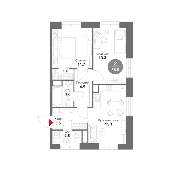 Voxhall Москва — планировка 2