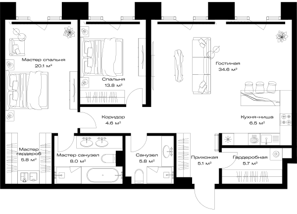 Opus-home Москва — планировка 2