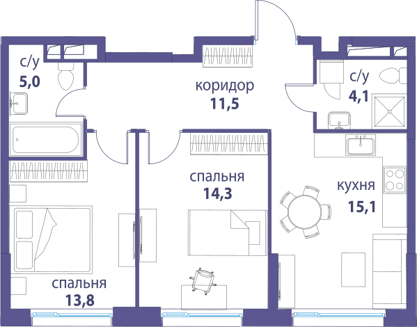 Символ, Вдохновение Москва — планировка 2