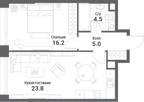 Nagatino i-Land Москва — планировка 1