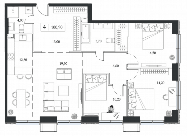 Dream Towers Москва — планировка 3
