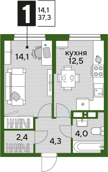 DOGMA PARK Краснодар — планировка 1