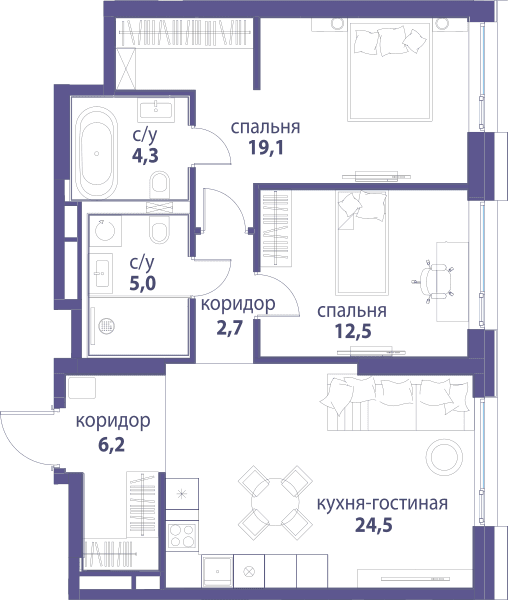 Символ, Вдохновение Москва — планировка 2