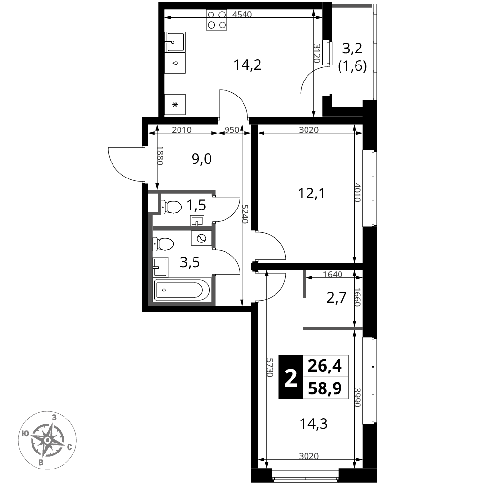 1-й Ясеневский Москва — планировка 2
