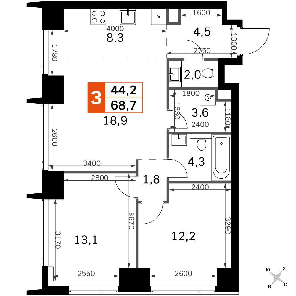 Amber City Москва — планировка 3