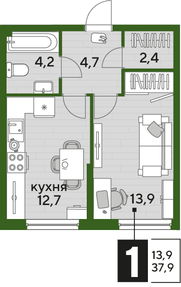 DOGMA PARK Краснодар — планировка 1