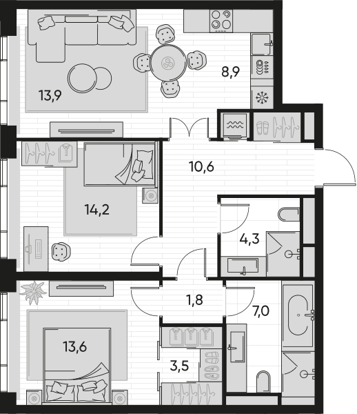 Pride-home Москва — планировка 3