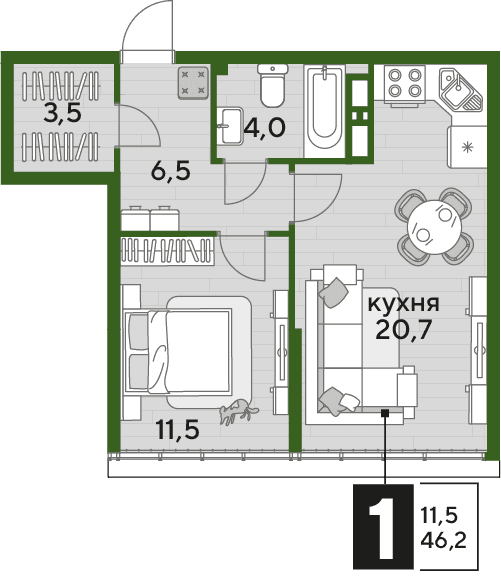 DOGMA PARK Краснодар — планировка 1