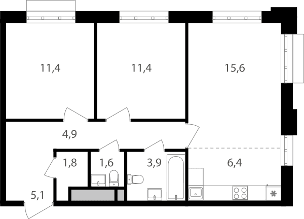 Михалковский Москва — планировка 3