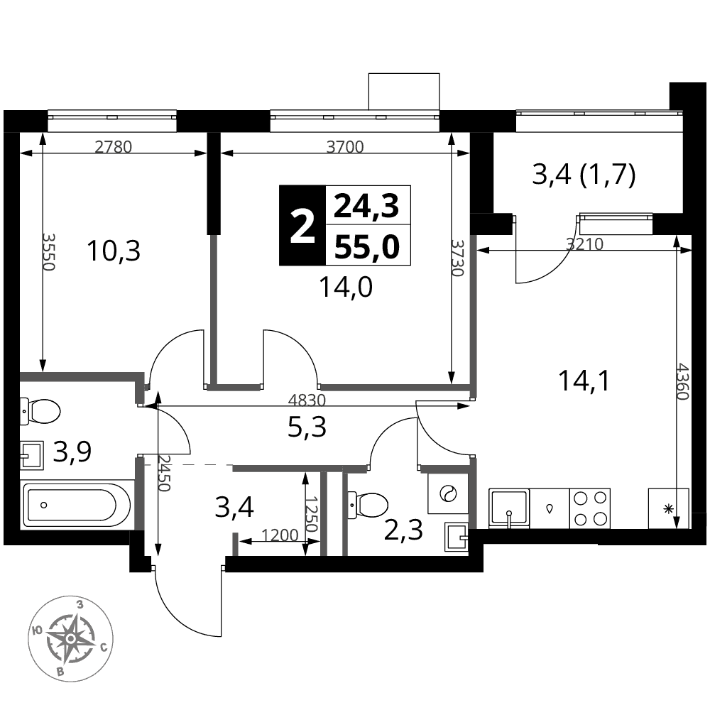 1-й Ясеневский Москва — планировка 2