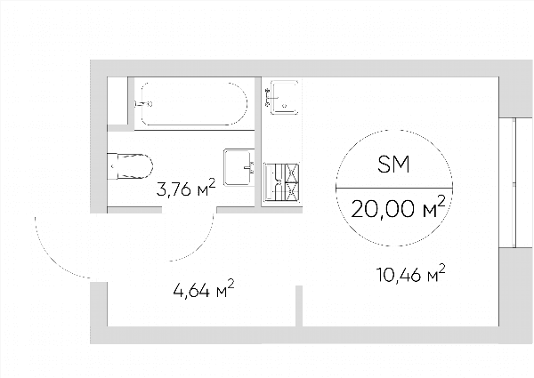 Nice loft Москва — планировка Студия