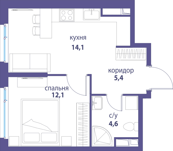 Символ, Независимость Москва — планировка 1