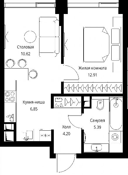 City Bay Москва — планировка 1
