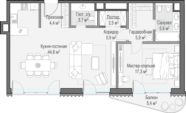 Лаврушинский Москва — планировка 2