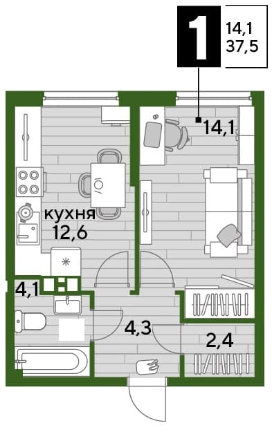 DOGMA PARK Краснодар — планировка 1