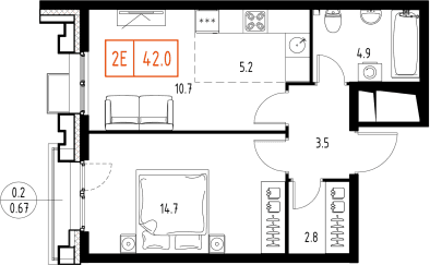 Skolkovo ONE Москва — планировка 2