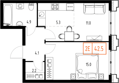 Skolkovo ONE Москва — планировка 2