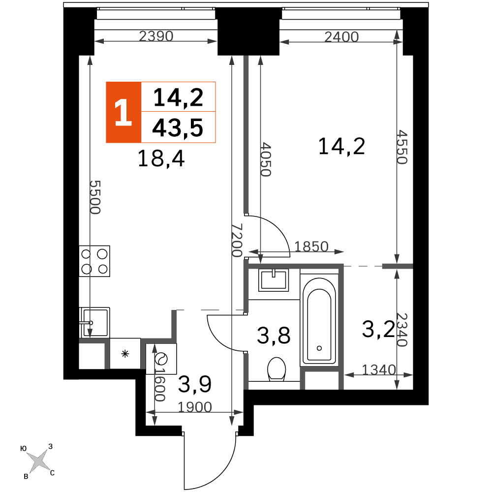 Amber City Москва — планировка 1